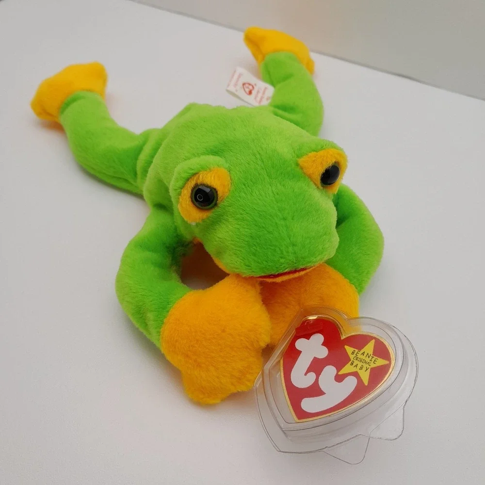 Ty Beanie Baby - SMOOCHY the Frog (8 Inch) NEW MWMTs Plush Stuffed Animal Toy
